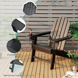 Silla Adirondack para exteriores con portavasos incorporado para el porche del patio trasero