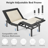 Queen Size Adjustable Bed Base Electric Bed Frame with Massage Modes