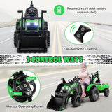 12V 3 in 1 Kids Ride On Excavator with Shovel Bucket and Music