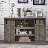 Mueble de TV con puertas corredizas tipo granero