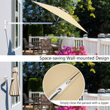 Paraguas de parasol inclinable, telescópico y plegable, de 2,4 metros, para montar en la pared