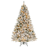 Árbol de Navidad Artificial de 6/7/8 Pies, Forma Rápida en 3 Minutos