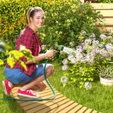 Pasarela de jardín enrollable de madera de abeto de 7 pies con superficie antideslizante - Curvada - Natural