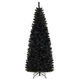 Árbol de Navidad/Halloween preiluminado con puntas de ramas de PVC y luces blancas cálidas