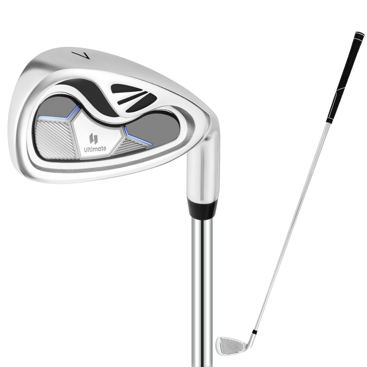 Palo de golf individual de hierro n.º 7 para hombre con varilla de acero y funda para la cabeza