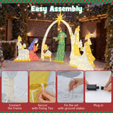 7 Pieces Lighted Nativity Scene with 310 Warm White LED Lights
