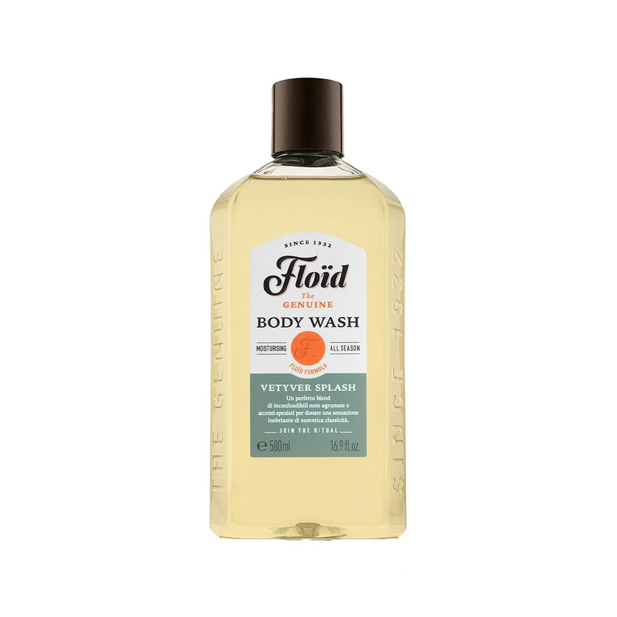 Floid Vetyver Splash Shower Gel - Luxurious 500ml Vetiver Fragrance for Refreshing Skin