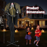 8.2 ft Halloween Standing Witch with Lighted Eyes and Automatic Wing Movement