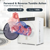 2.6 Cu.ft Compact Clothes Dryer with Touch Panel and 2 Modes