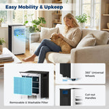 10000 BTU Portable Air Conditioner with Fan and Dehumidifier and LED Display