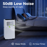 Aire Acondicionado Portátil de 10000 BTU, Unidad de CA de Pie 3 en 1 con Ventilador y Deshumidificador