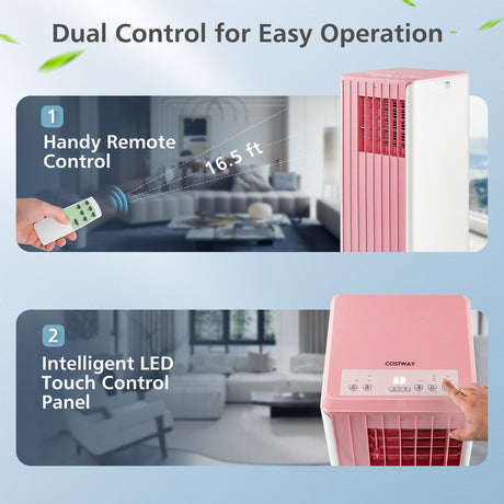 Aire acondicionado 3 en 1 de 10000 BTU con humidificador y modo de reposo inteligente