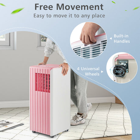 Aire acondicionado 3 en 1 de 10000 BTU con humidificador y modo de reposo inteligente
