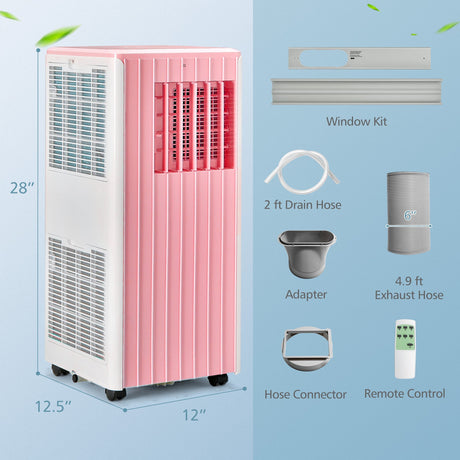 Aire acondicionado 3 en 1 de 10000 BTU con humidificador y modo de reposo inteligente