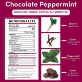 Café de hierbas de achicoria con menta y chocolate