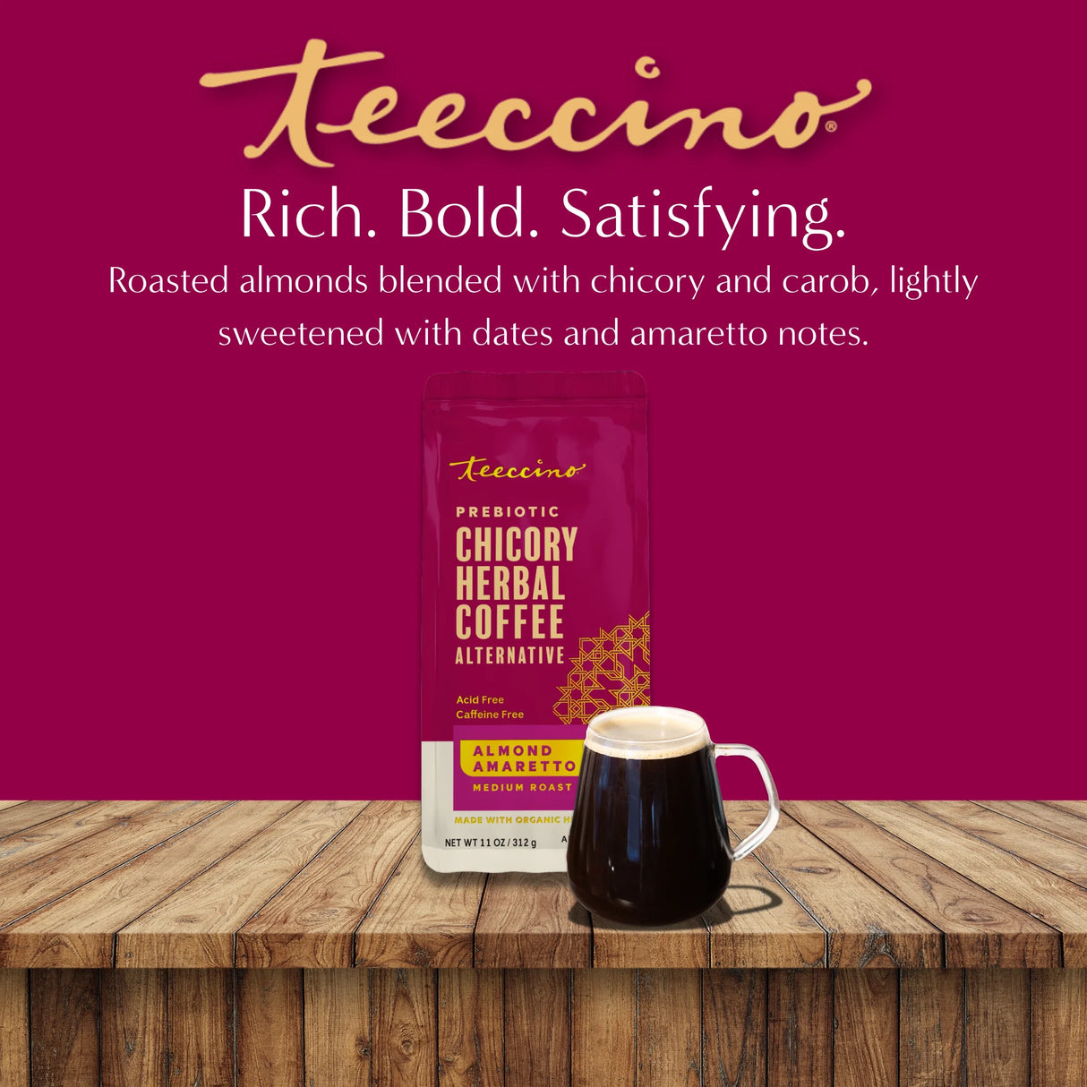 Café de achicoria con almendra y amaretto