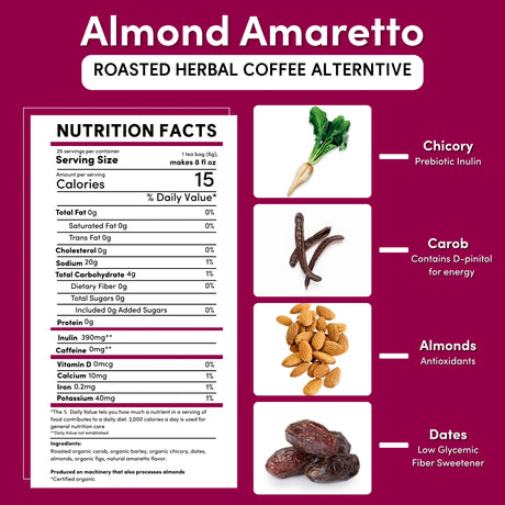 Café de achicoria con almendra y amaretto