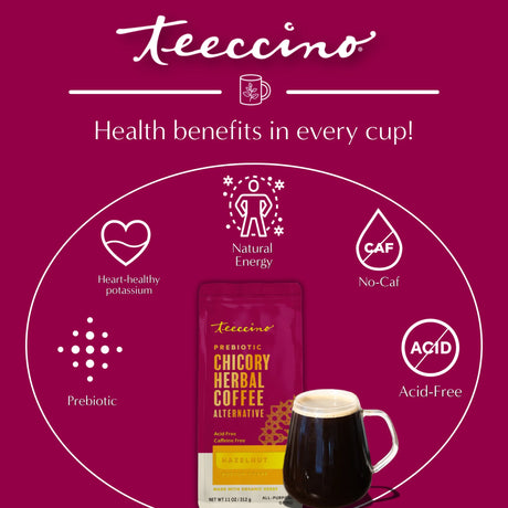Café de hierbas de achicoria y avellana