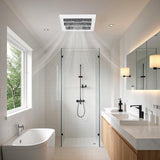 Ventilador extractor de baño de techo de 80 CFM con carcasa metálica y conducto de 4 pulgadas