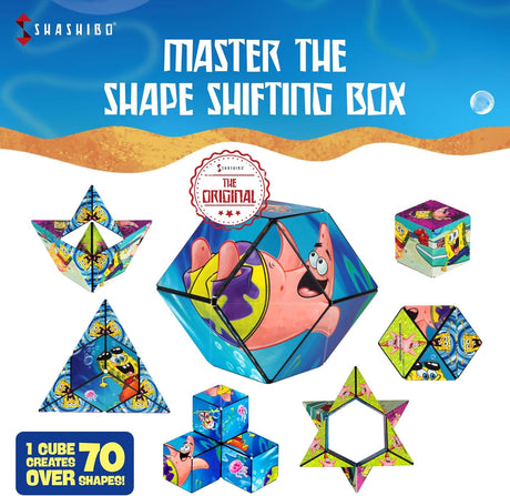 SHASHIBO Magnetic Puzzle Cube: Spongebob Squarepants - Beach Buddies