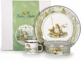 Golden Rabbit Enamelware 3-piece Child Dinner Sets