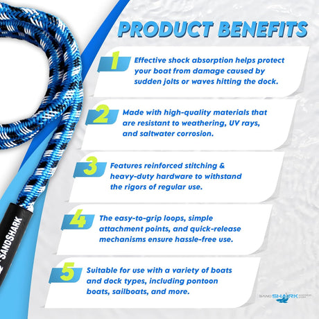 4-5.5 ft Bungee Dock Line – Ultimate Stretch and Security for your Watercraft