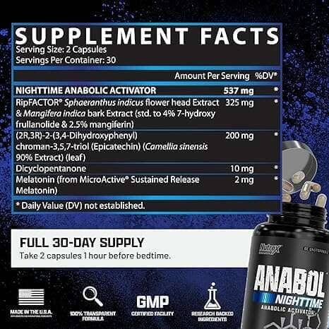 Nutrex Anabol NightTime, 60 cápsulas