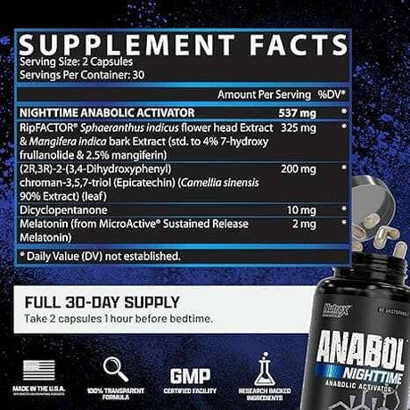 Nutrex Anabol NightTime, 60 cápsulas