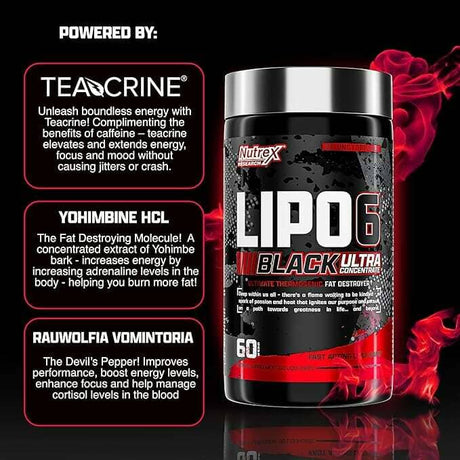 Nutrex LIPO-6 Black Ultra Concentrado, 60 Cápsulas