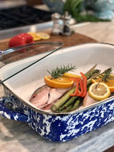 Golden Rabbit Enamelware 10.5qt Roasting Pan