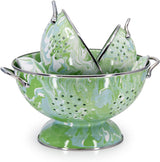 Golden Rabbit Enamelware Modern Monet Set of 3 Colanders