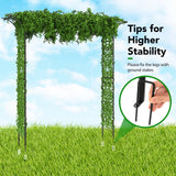 81 Inch Garden Arbor Metal Archway for Climbing Plants-Black
