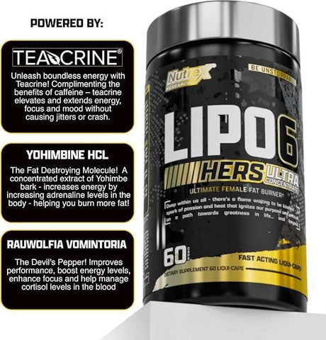 Nutrex LIPO-6 Hers Ultra Concentrate, 60 cápsulas