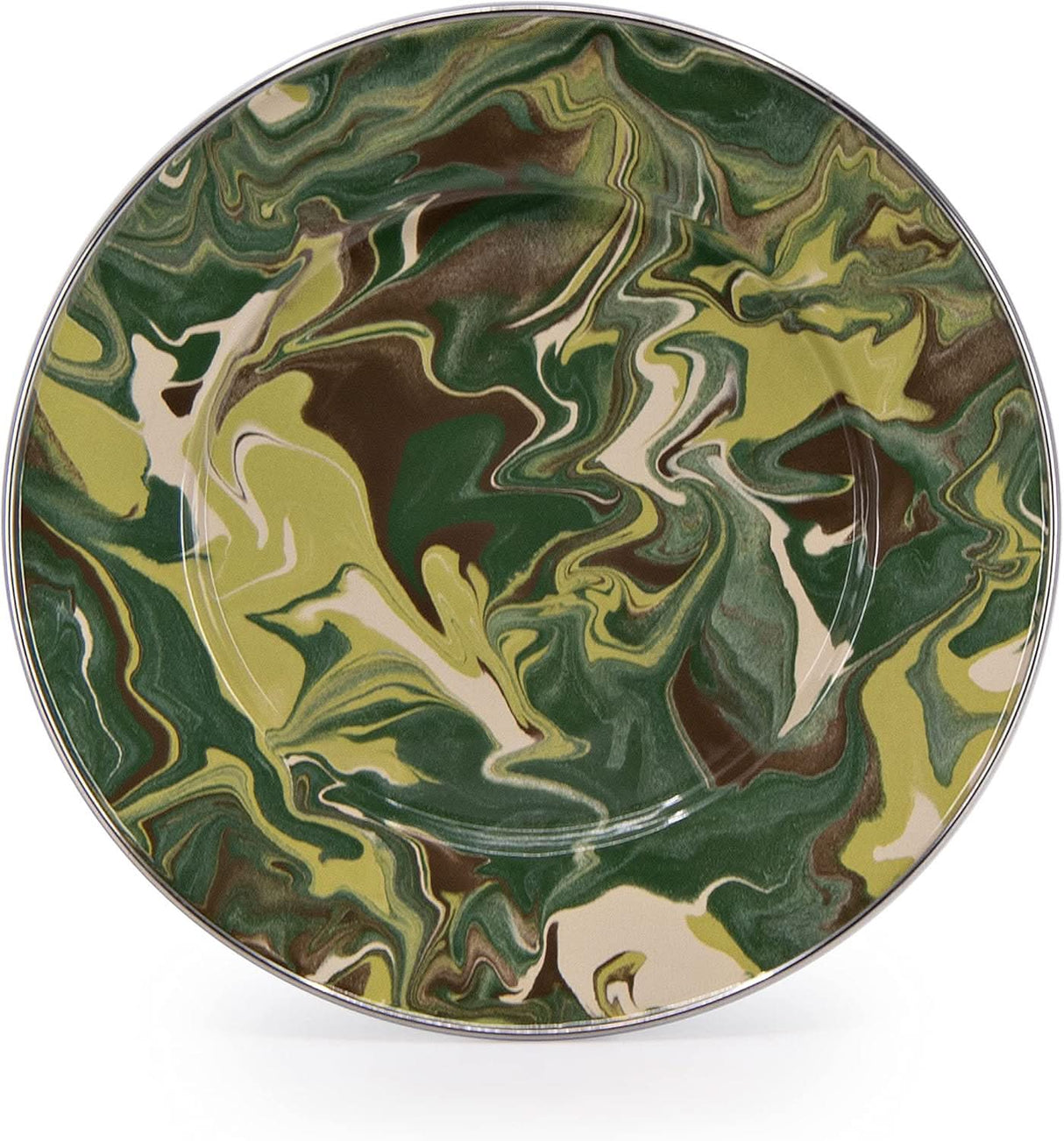 Golden Rabbit Enamelware Camouflage Sandwich Plates - Set of 4