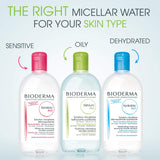 Bioderma Sebium Skincare Set for Oily Skin - Gentle Cleansing & Non-Comedogenic - Sebium H2O & Foaming Gel