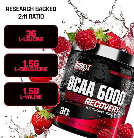 Nutrex BCAA 6000 Recuperación, 30 Dosis