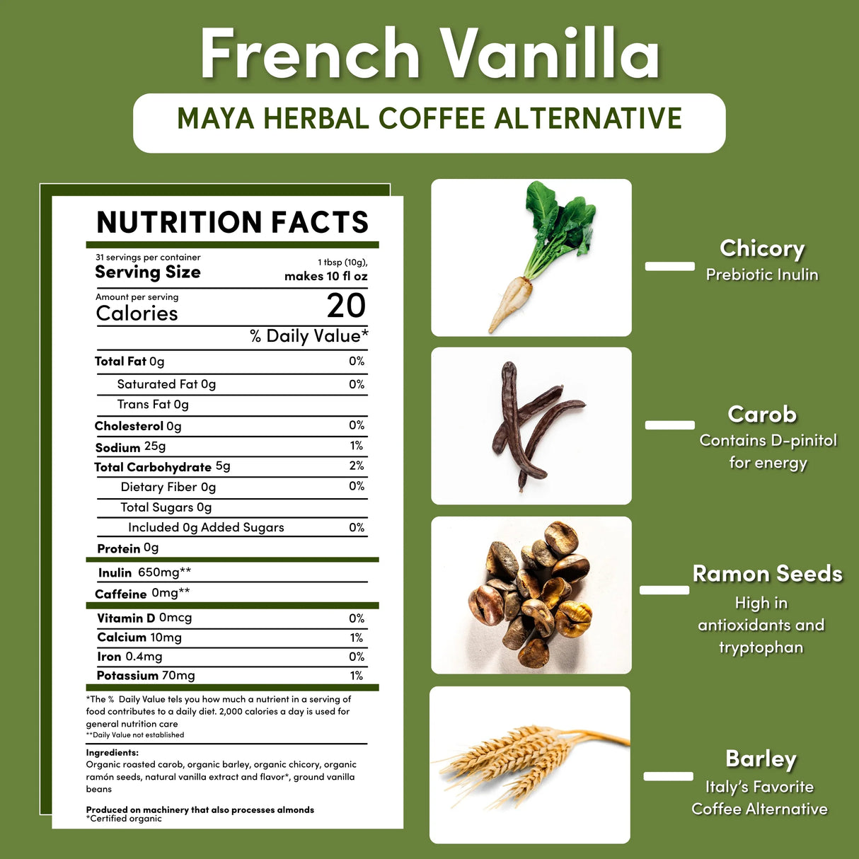 Café Herbal Achicoria Vainilla Francesa