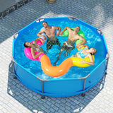 690/978/1158/1617 Gal Outdoor Family Swimming Pool with Metal Frame