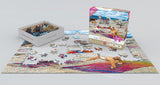Puzzle: Yoga Dogs & Cats Collection - Yoga Beach