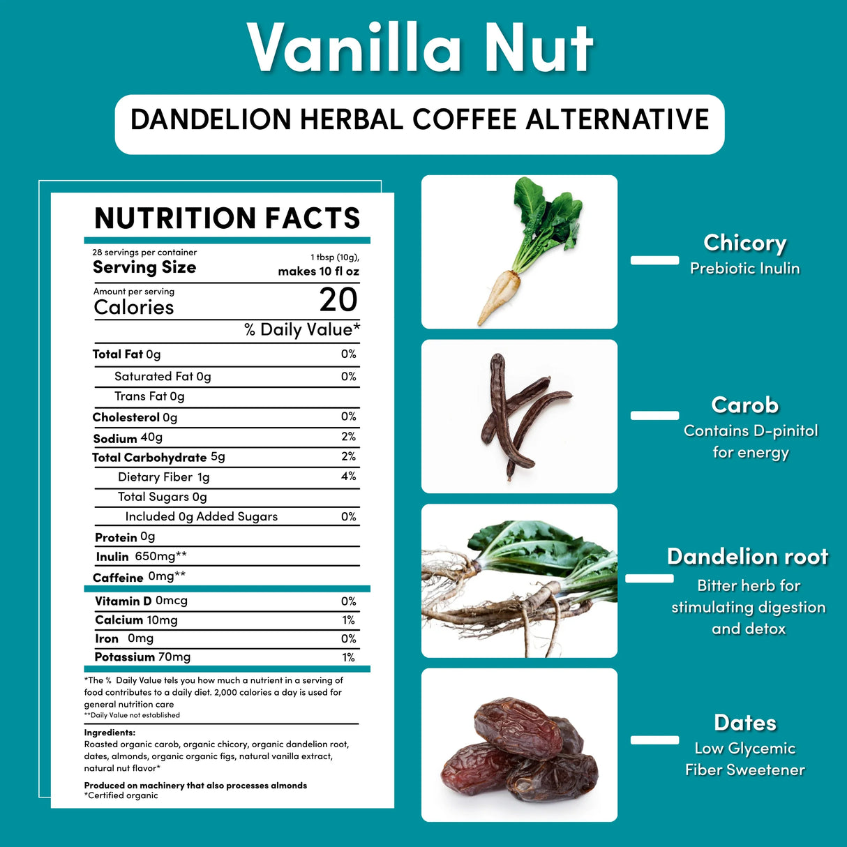 Café herbal Dandelion Vanilla Nut