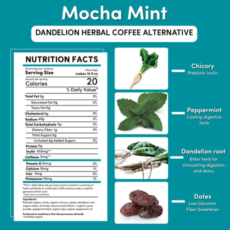 Café de Hierbas de Diente de León Mocha Menta