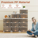 Contenedores de almacenamiento apilables de 3/4/5/6 cubos con ruedas desmontables