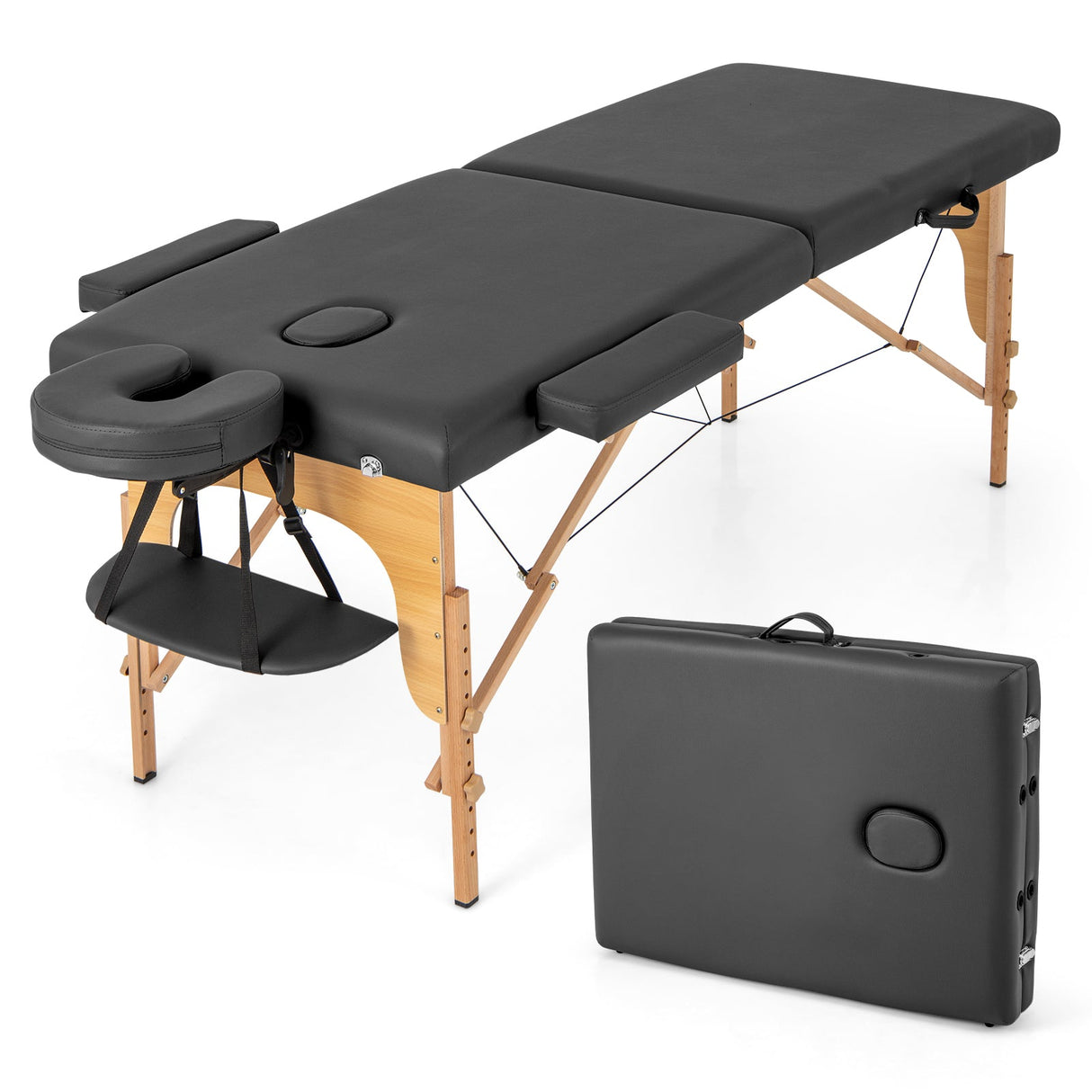 Mesa de masaje plegable de 84 pulgadas con bolsa de transporte y altura ajustable