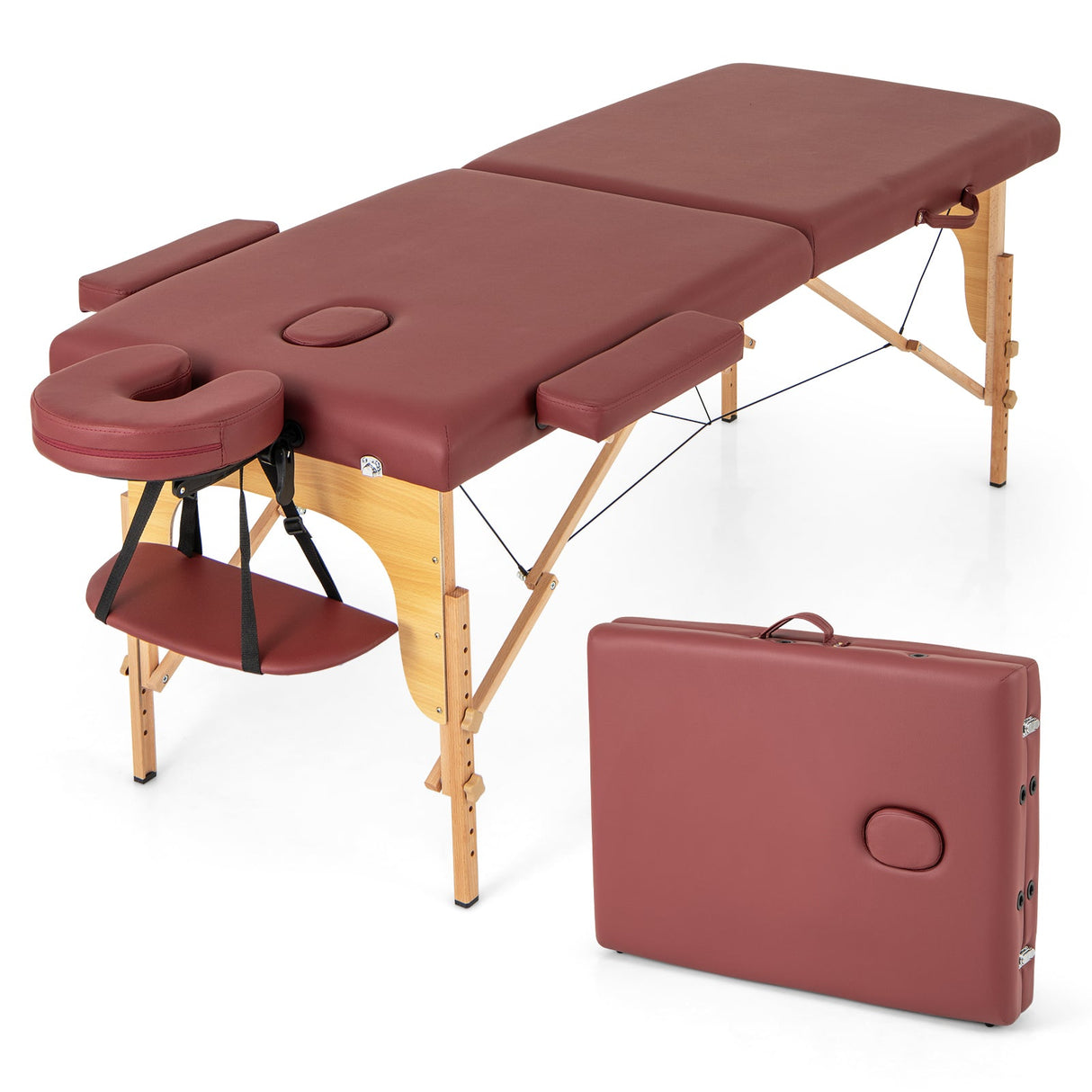 Mesa de masaje plegable de 84 pulgadas con bolsa de transporte y altura ajustable