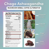 Café herbal con champiñones Chaga, Ashwagandha y crema Butterscotch
