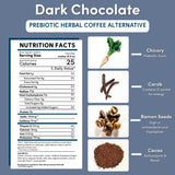 Café herbal prebiótico SuperBoost de chocolate negro