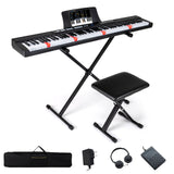 88-Key Electric Piano Keyboard with Adjustable Stand and Portable Bag