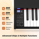 88-Key Keyboard Piano Set with Adjustable Stand