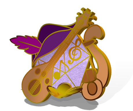 Dungeons & Dragons Role: Bard Enamel Pin