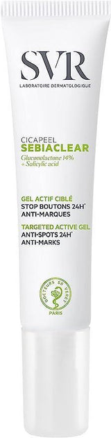 SVR Sebiaclear Cicapeel Post-Acne Care Gel for Sensitive Skin - Paraben Free, Salicylic Acid Skincare